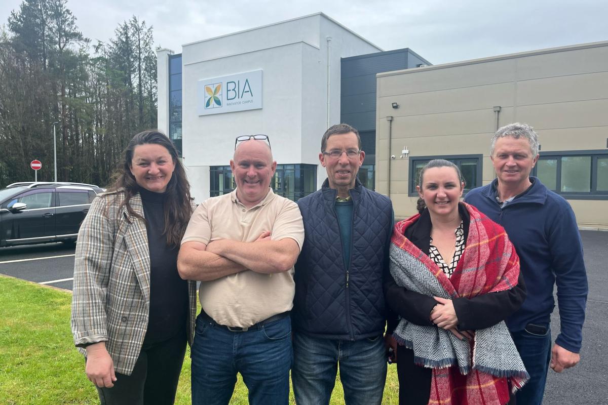 group in front of building